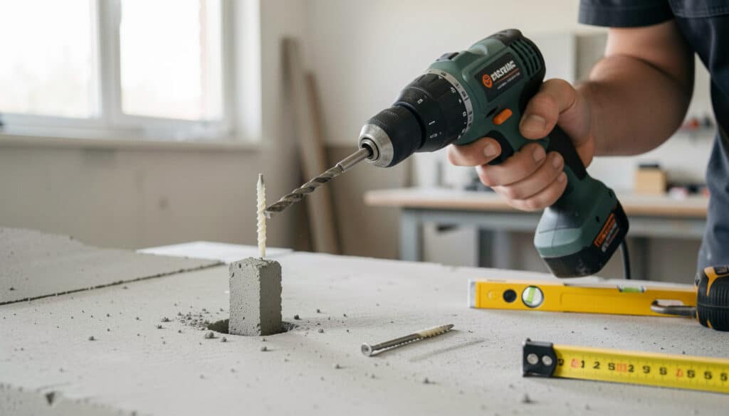 Cheville pour béton : bien choisir et poser sa fixation