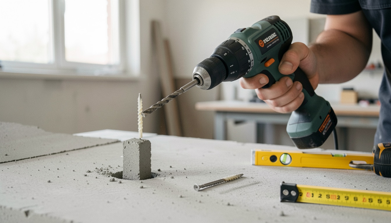 Cheville pour béton : bien choisir et poser sa fixation